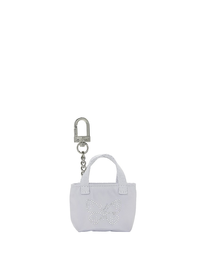 Buy Mini Tote Keychain Charm, Dusty Lilac Diamanté Butterfly