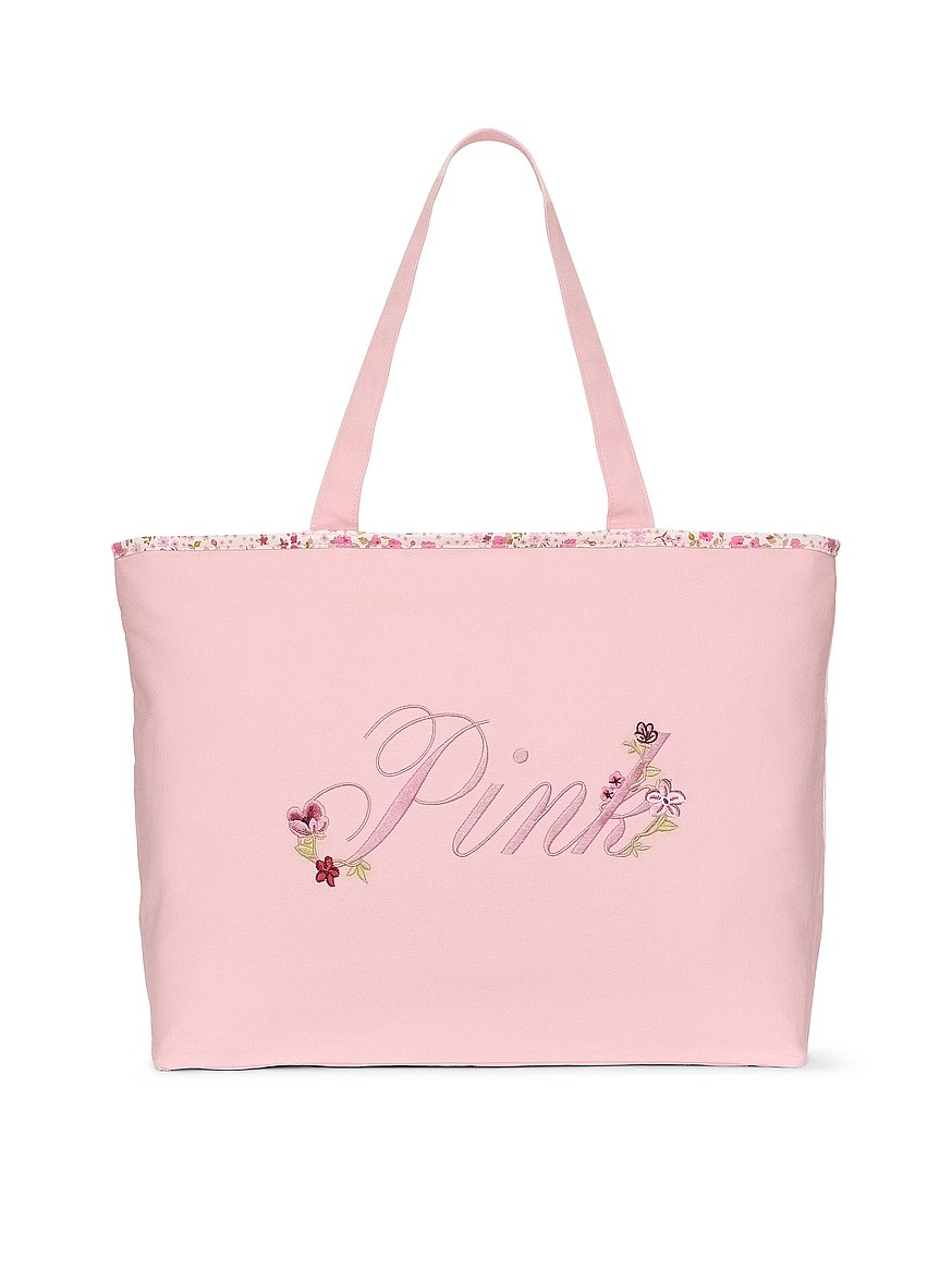 Floral Canvas Tote Bag