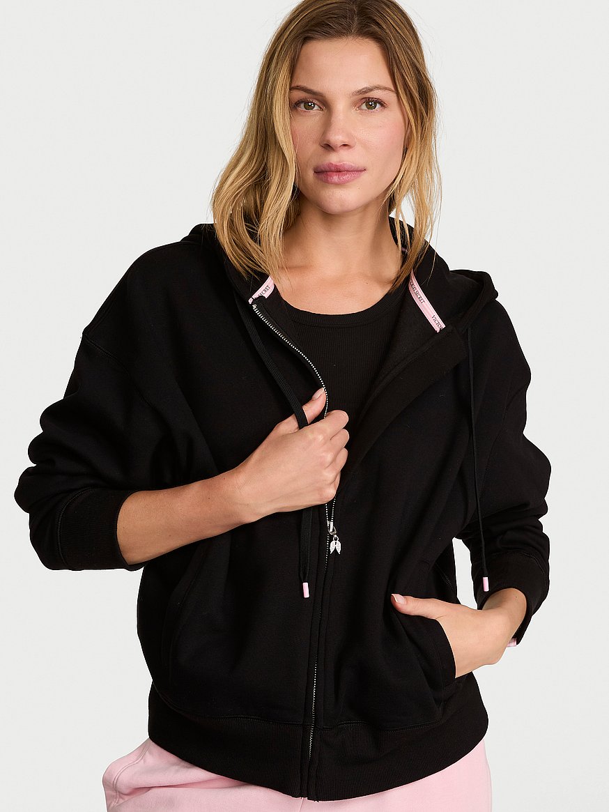 Buy Iconic Fleece Full-Zip Hoodie, Pure Black - Order Hoodies Buy Iconic Fleece Full-Zip Hoodie, Pure Black - Order Hoodies