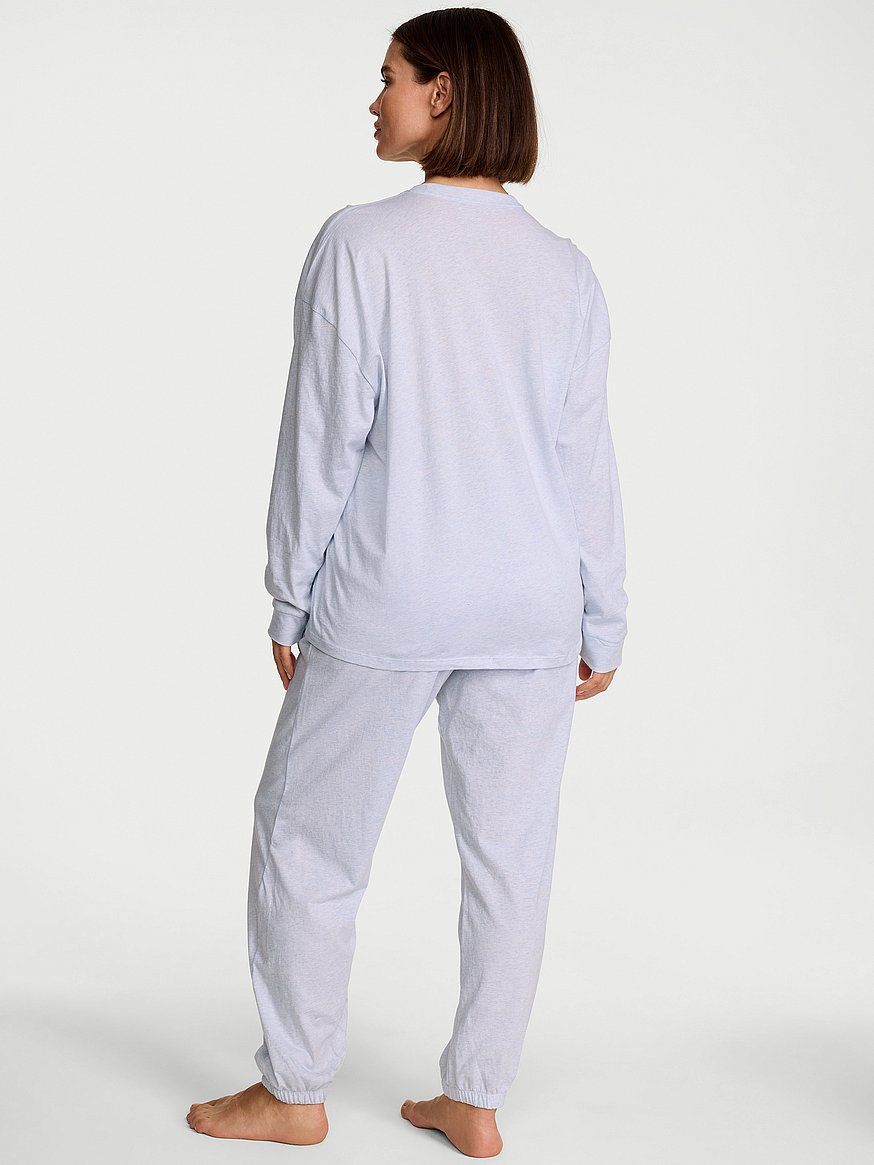 Buy 100% Cotton Shine Long Pajama Set, Vs White W Bling Hearts