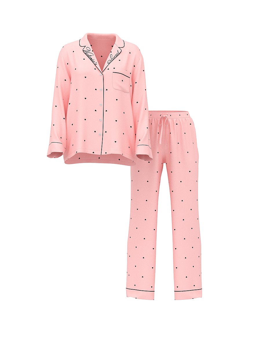 Signature Satin Long Pajama Set