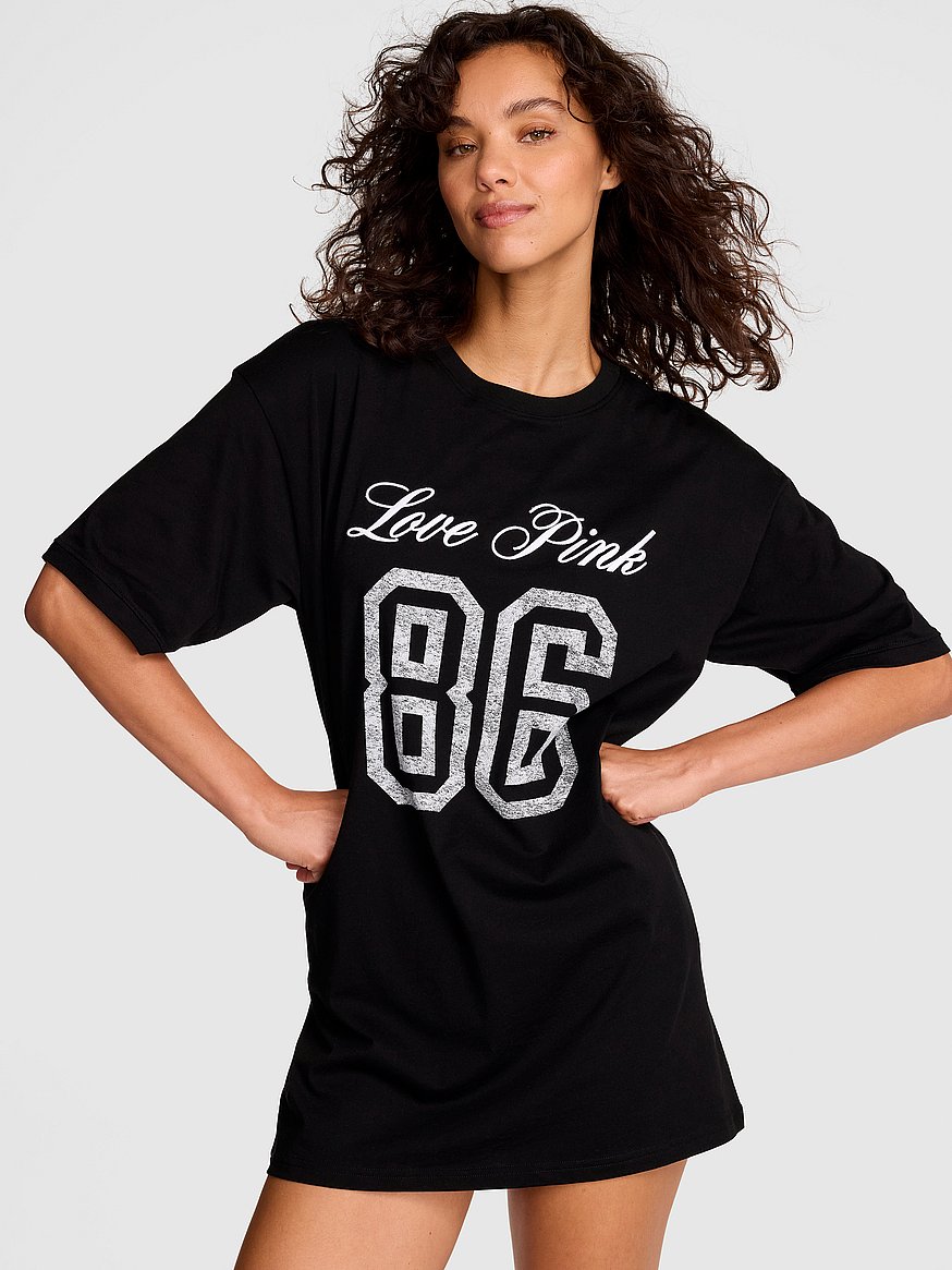 black cotton t shirt dress The Organic Cotton Weekend Tee Dress main image 0