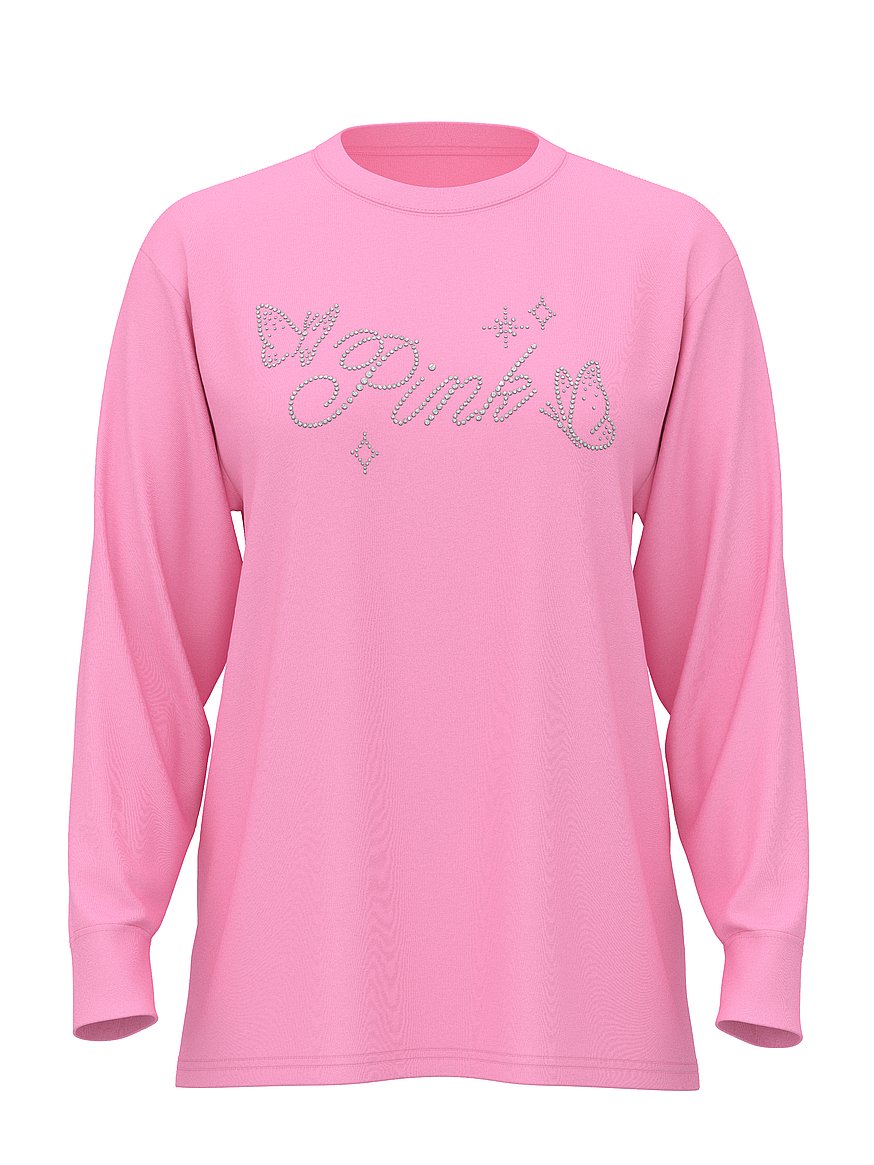 Buy Campus Cotton™ Long-Sleeve Tee, Pink Lollipop Shine - Order