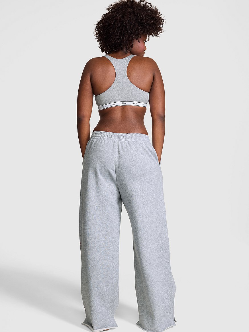 Buy Campus Fleece™ Wide-Leg Split-Hem Sweatpants, Medium Heather