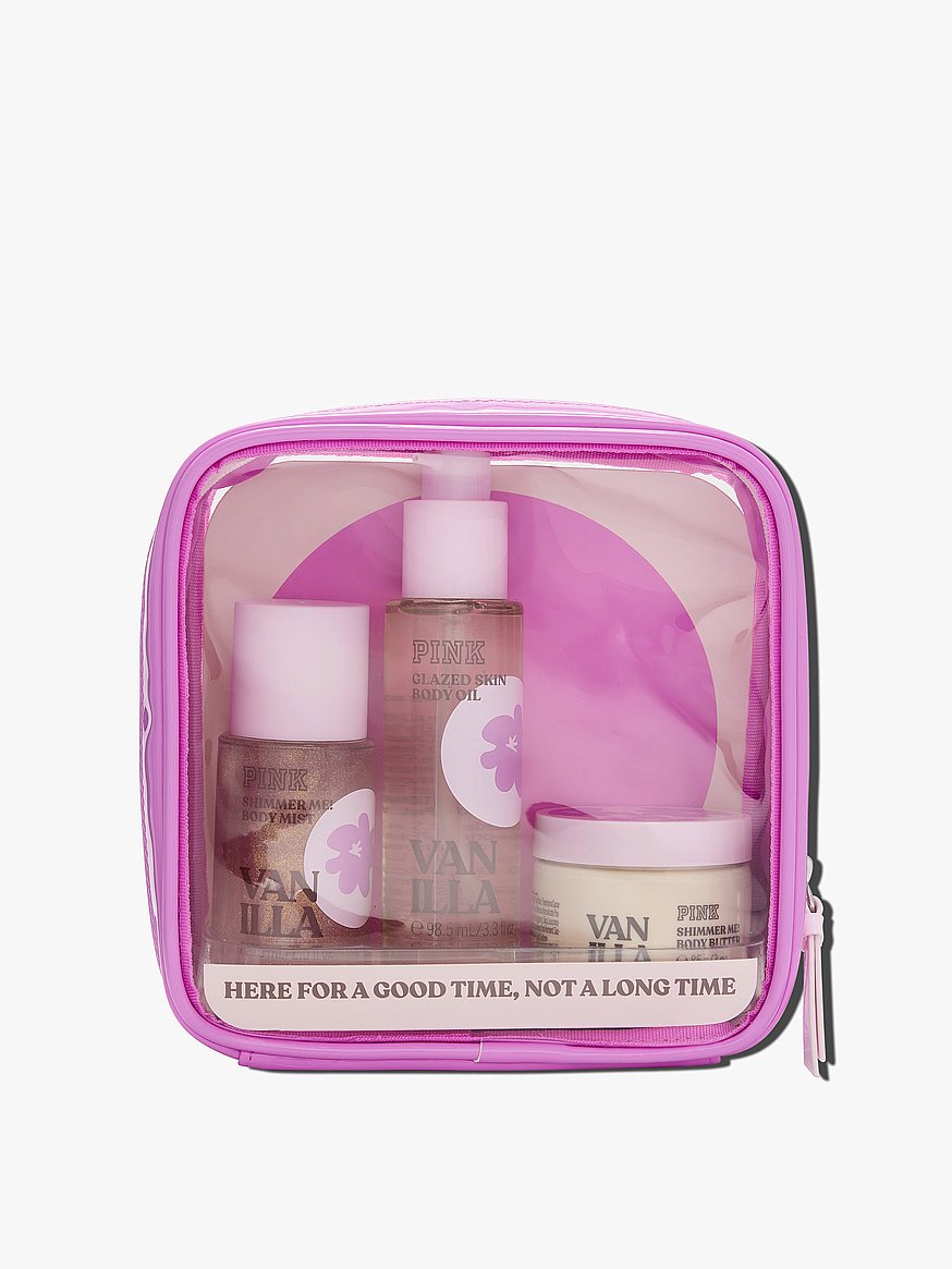 ロバート秋山　2点セット Victoria’s secret Buy Let's Glow Away Shimmer Travel Set, Vanilla - Order Gift Sets