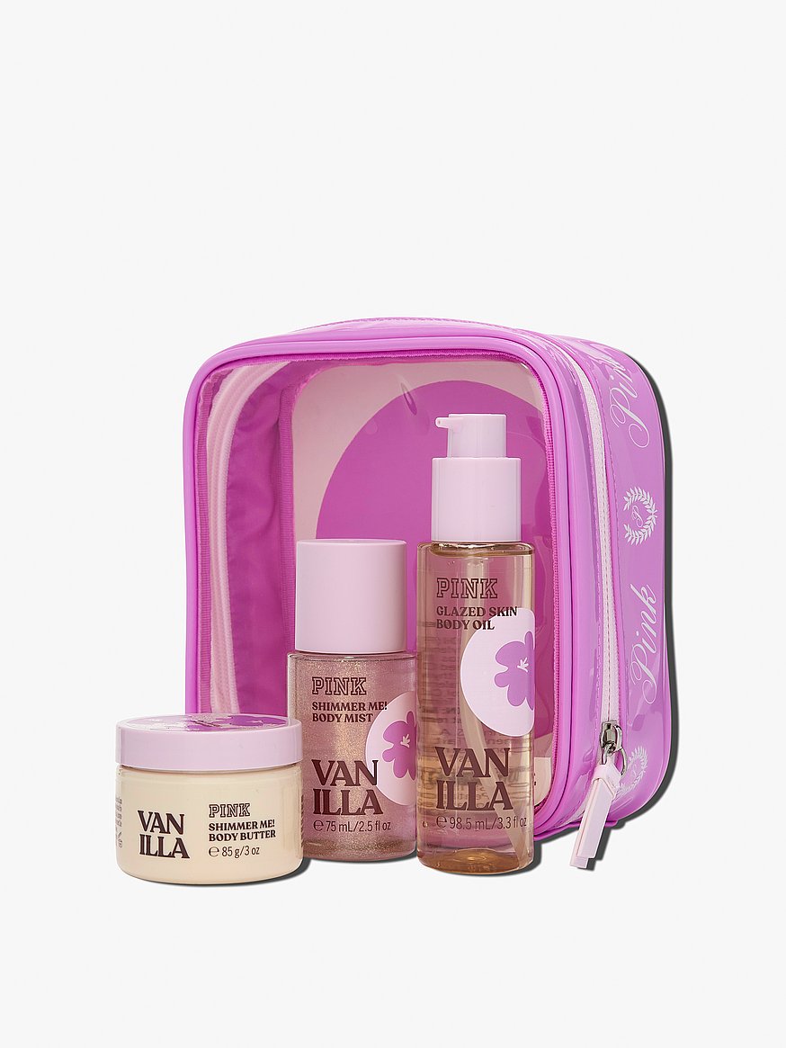 Buy Let's Glow Away Shimmer Travel Set, Vanilla - Order Gift Sets