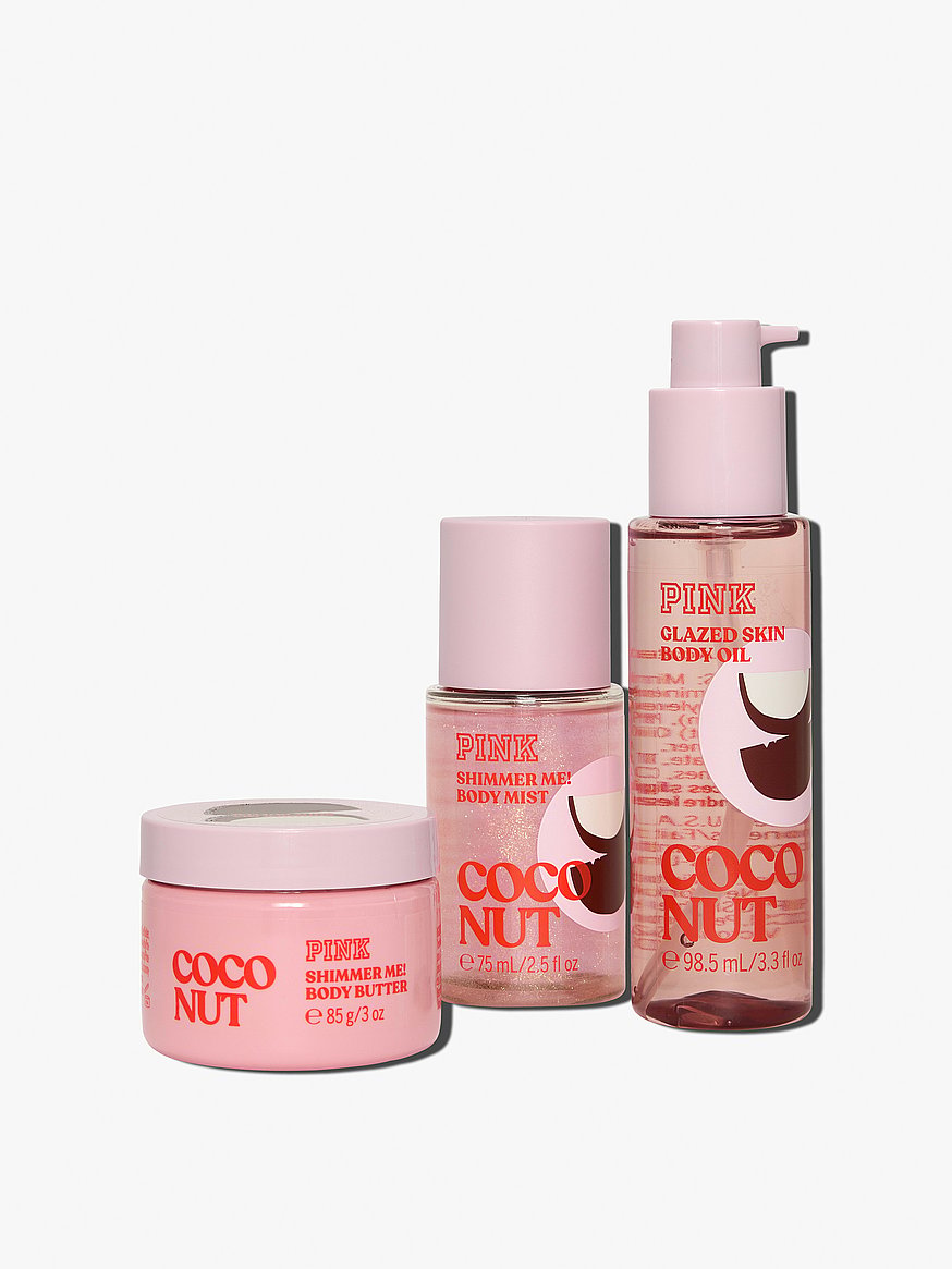Buy Let's Glow Away Shimmer Travel Set, Coconut - Order Gift Sets
