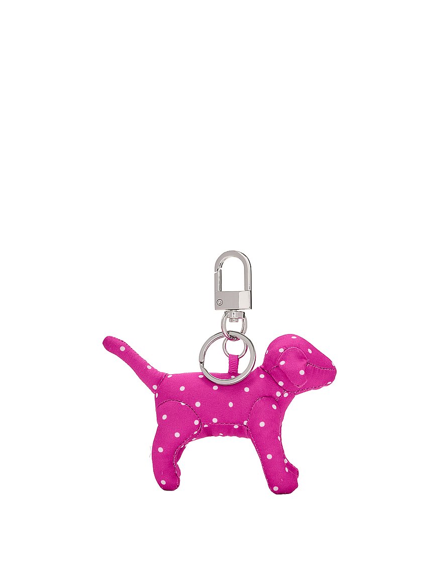Buy PINK Micro Dog™ Keychain Charm, Pink Fire Polka Dot - Order