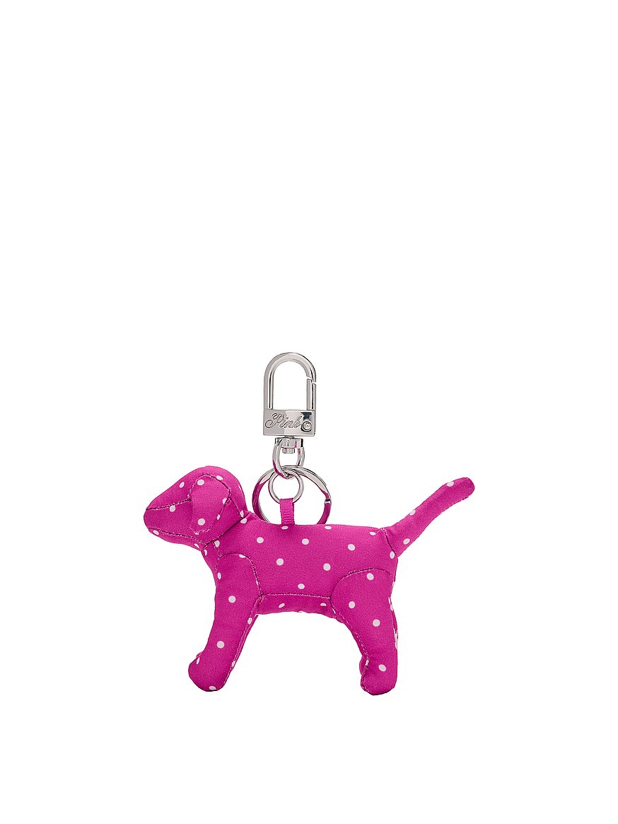 Buy PINK Micro Dog™ Keychain Charm, Pink Fire Polka Dot - Order