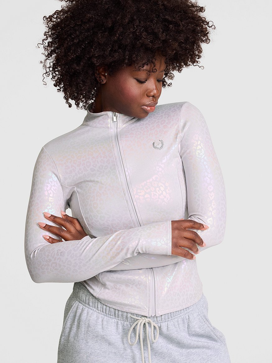 ❤️SALE❤️ ❤️ ピンク ジップアップジャケット Buy PINK Relay™ Full-Zip Jacket, Dusty Lilac Leo Foil - Order