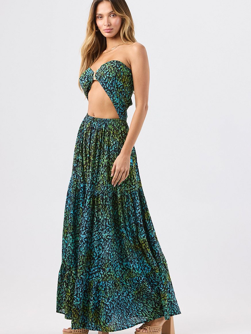 denim midi maxi dress RUNWAY REBEL DENIM MIDI DRESS l FREEMARKET INDIGO / M