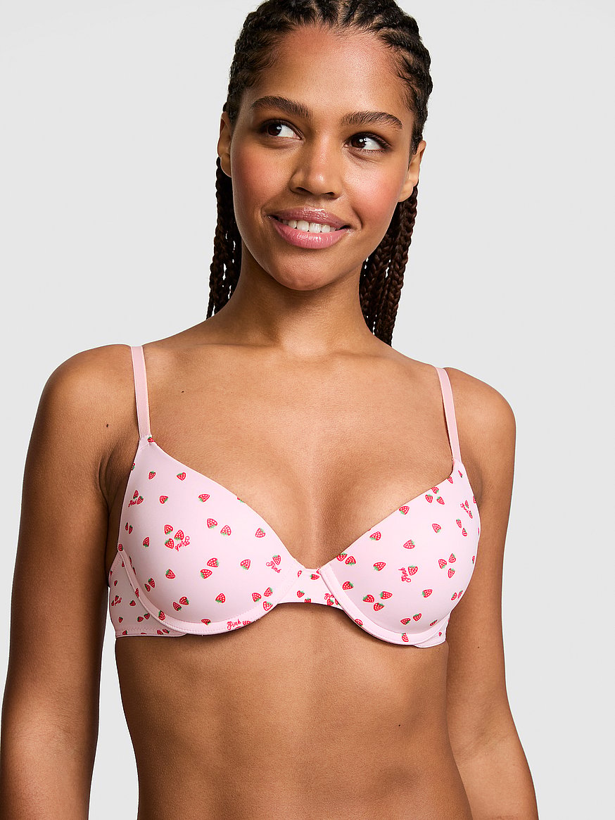 Buy Wear Everywhere™ Push-Up Bra, Pink Tulip Strawberry Print