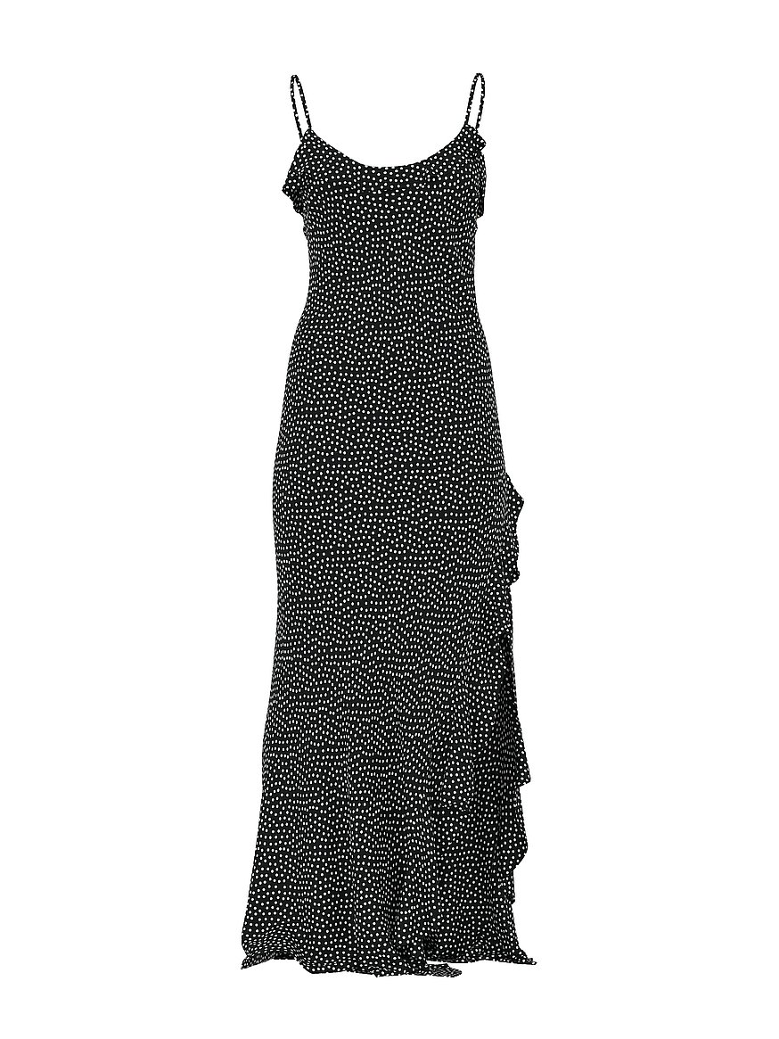 Buy Chiffon Polka Dot Flutter Maxi Slip Dress, Black & White Dots - Order  Slips online - Victoria's Secret US