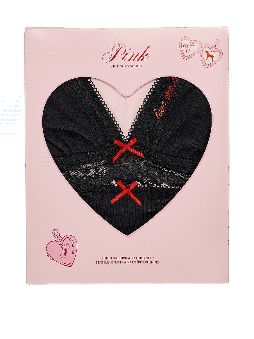 Buy Limited-Edition PINK Wink™ Flirty Gift Set, Black Forever Lace