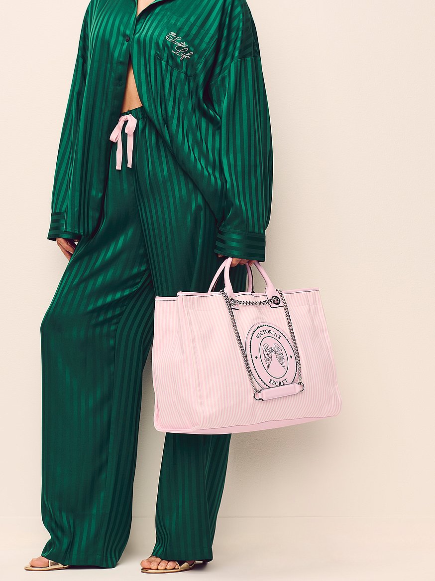 Buy Chain Strap Tote Bag, Small Heritage Stripe - Order Bags
