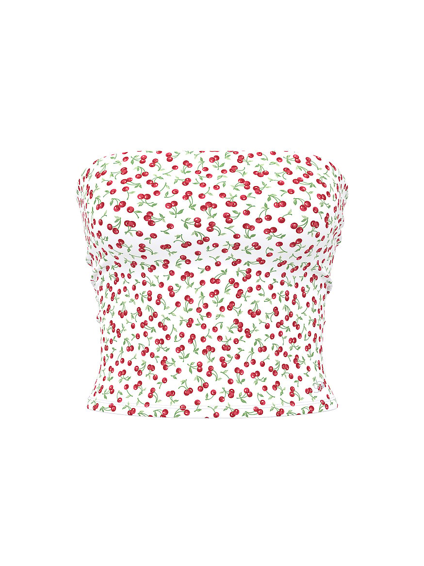 Buy Louise Tube Top, Whimsy Cherries - Order Tops online - PINK US