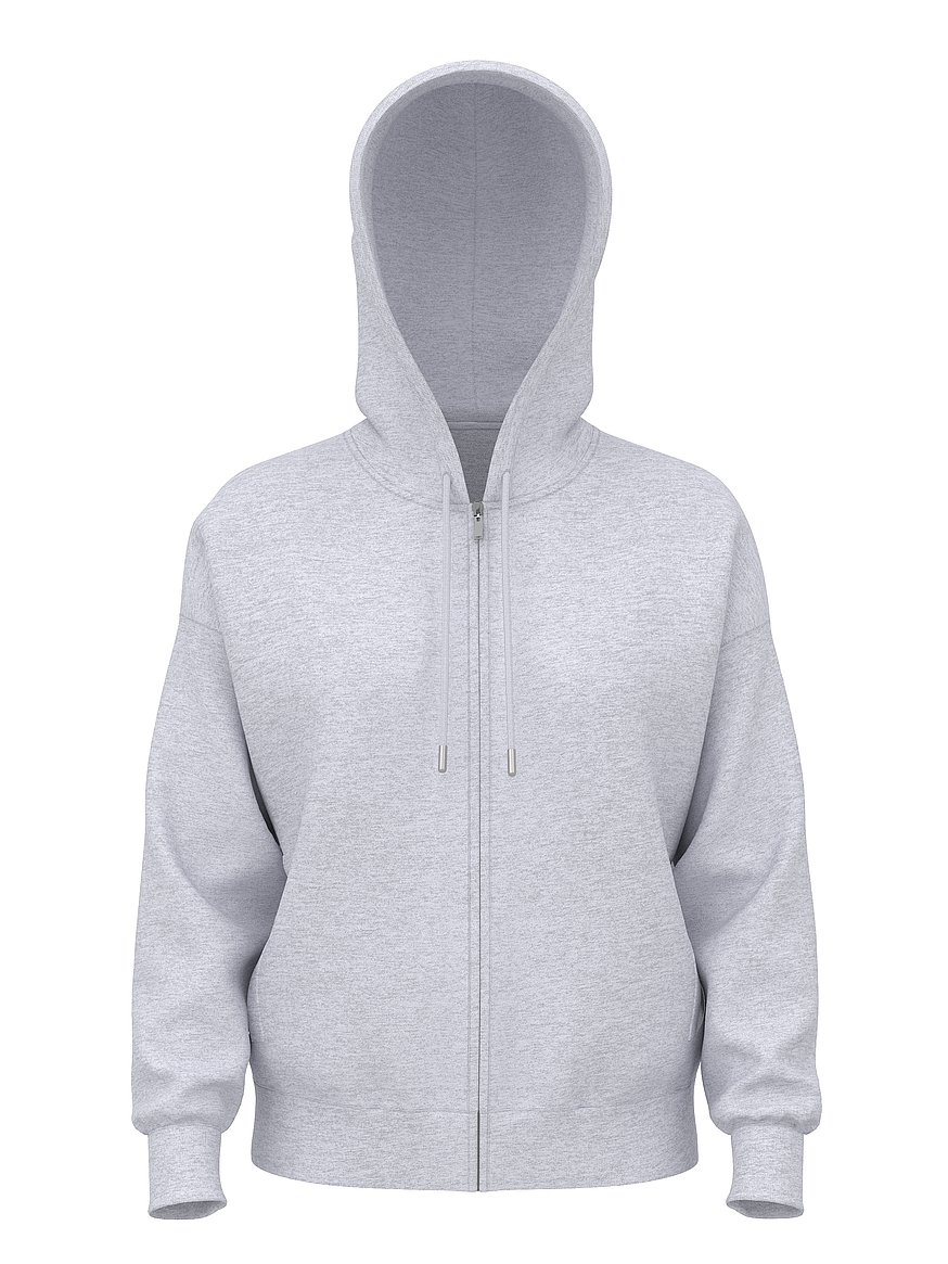 Buy Iconic Fleece Full-Zip Hoodie, Medium Heather Grey - Order