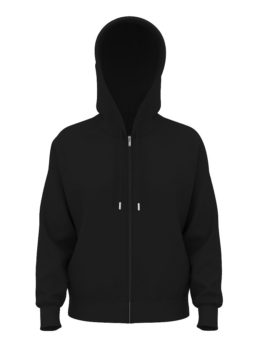 Buy Iconic Fleece Full-Zip Hoodie, Pure Black - Order Hoodies Buy Iconic Fleece Full-Zip Hoodie, Pure Black - Order Hoodies