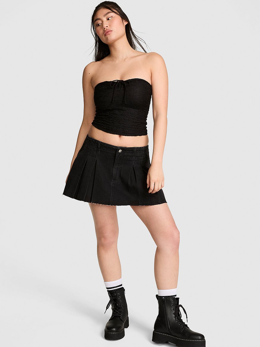 Buy PINK Base Stretch™ Tube Top, Black - Order Tops online - PINK US