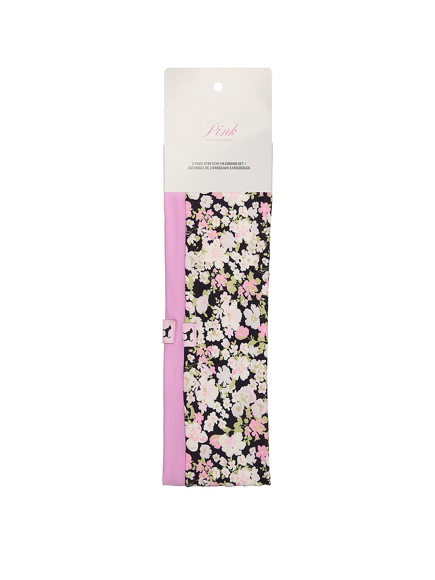 Buy 2-Pack Stretchy Headband Set, Light Lilac & Floral  display picture 3