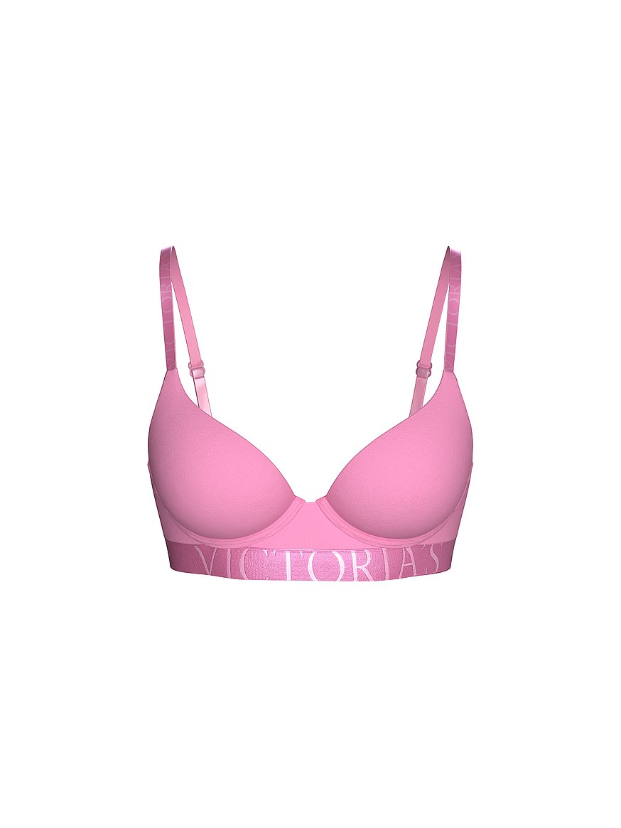 Cotton Exploded Logo Lightly Lined Full-Coverage Bra