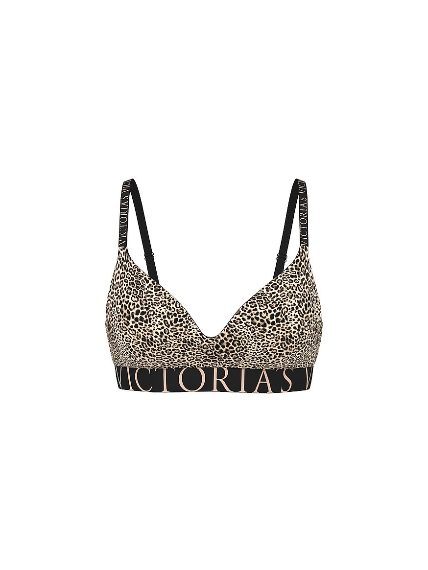Cotton Exploded Logo Lightly Lined Wireless Bra
