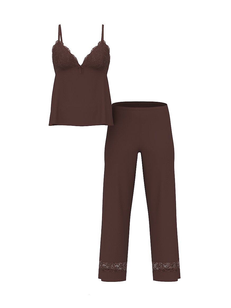 SoSoft™ Modal Lace-Trim Cami & Pants Set