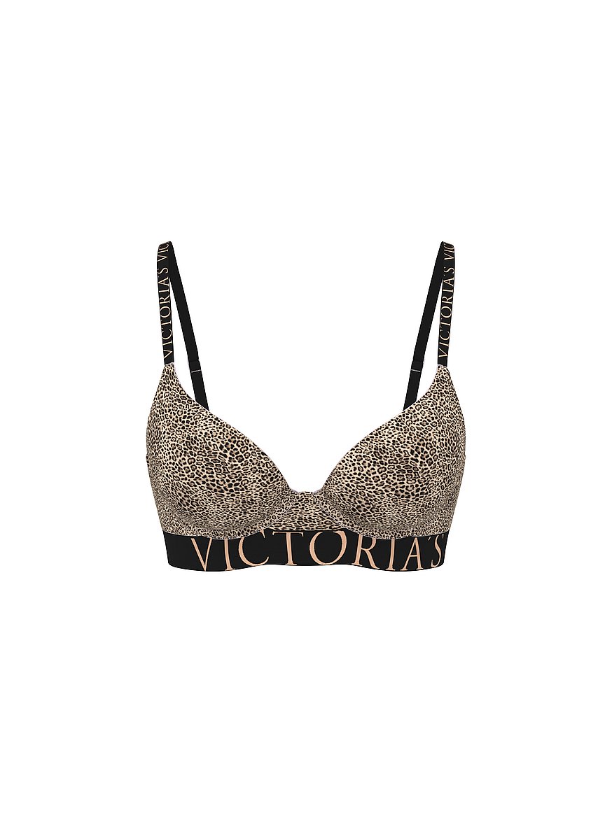 Buy Bombshell Add-2-Cups Cotton Exploded Logo Push-Up Bra, Leopard