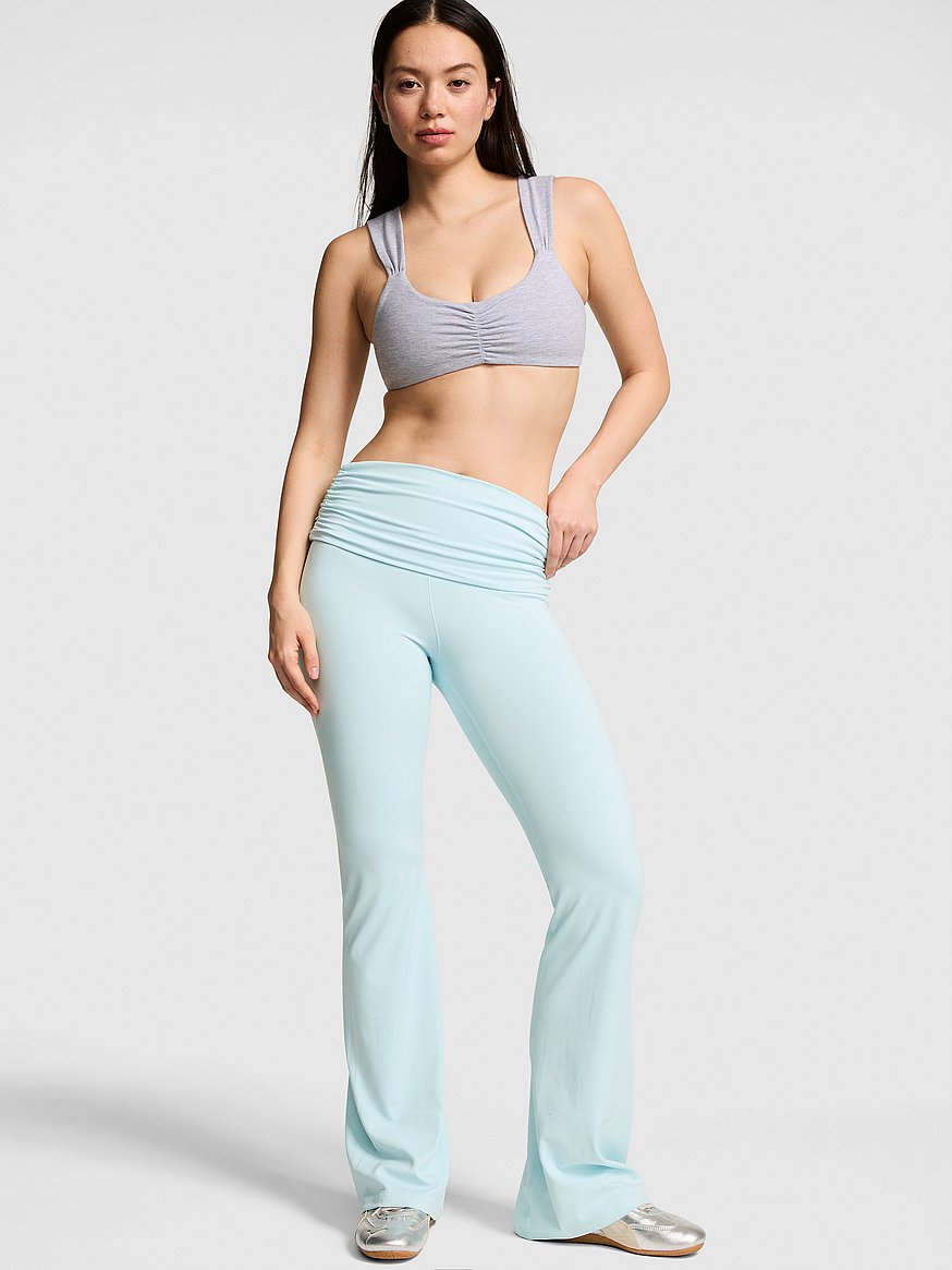 Buy PINK Relay™ Ruched Foldover Flare Leggings, Spray Blue - Order