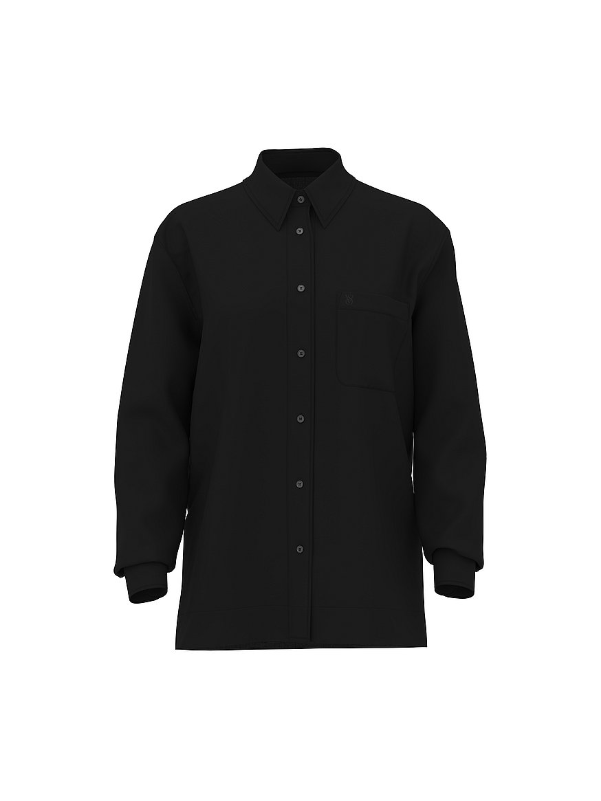 Beachwear Linen Boxy Long-Sleeve Shirt