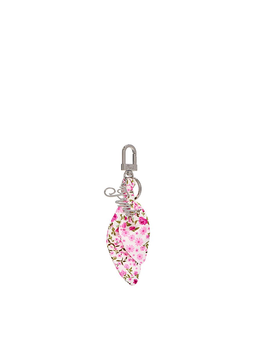 Buy Scarf Keychain Charm, Pink Floral - Order Small Accessories