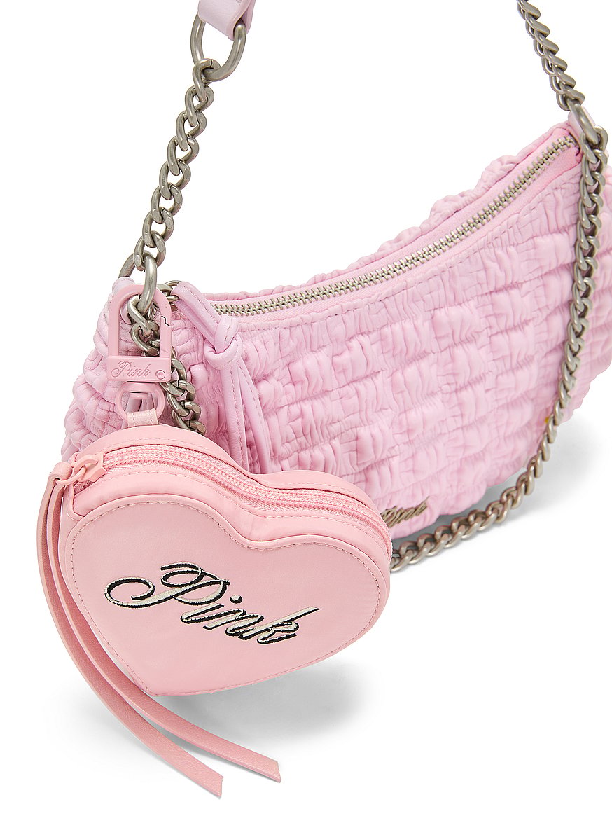 Buy Heart Pouch Keychain Charm, Dollhouse & Black Script - Order