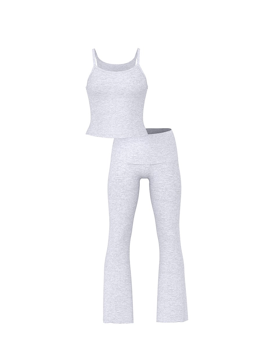 Buy SoSoft™ Modal Wide-Rib Tank & Foldover Pants Set, Medium