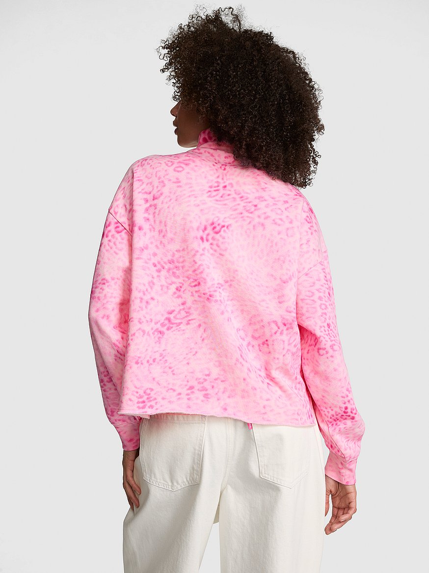 Buy Campus Fleece™ Quarter-Zip Straight-Cut Sweatshirt, Pink