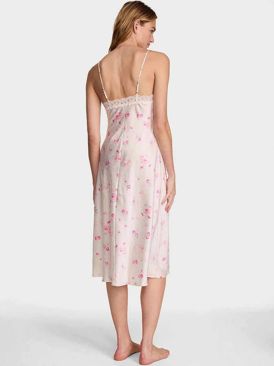 butterfly lace slip dress victoria secret Dream Angels Butterflies Jacquard Midi Slip Dress, Floral, XXL - Women's Slips