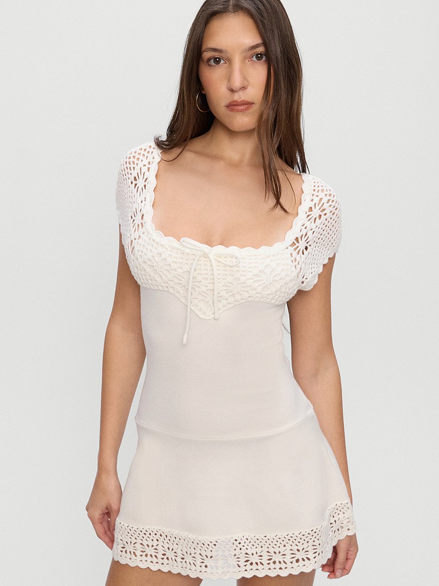 v neck knit sweater dress SKYE | Tatiana V-neck Lace Wrap Knit Sweater Dress