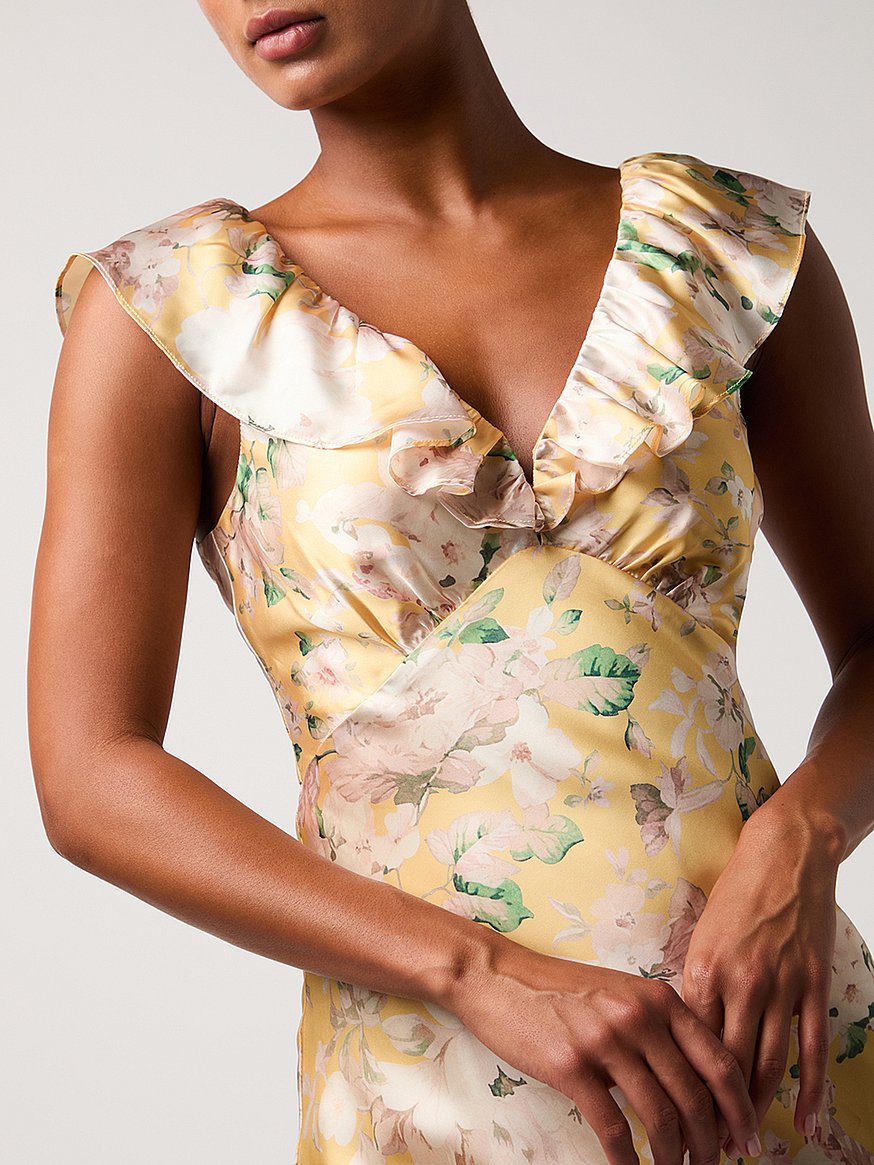 Buy Carter Ruffle-Neck Maxi Dress, Yellow Floral - Order Dresses online - Victoria's Secret US Buy Carter Ruffle-Neck Maxi Dress, Yellow Floral - Order Dresses online - Victoria's Secret US
