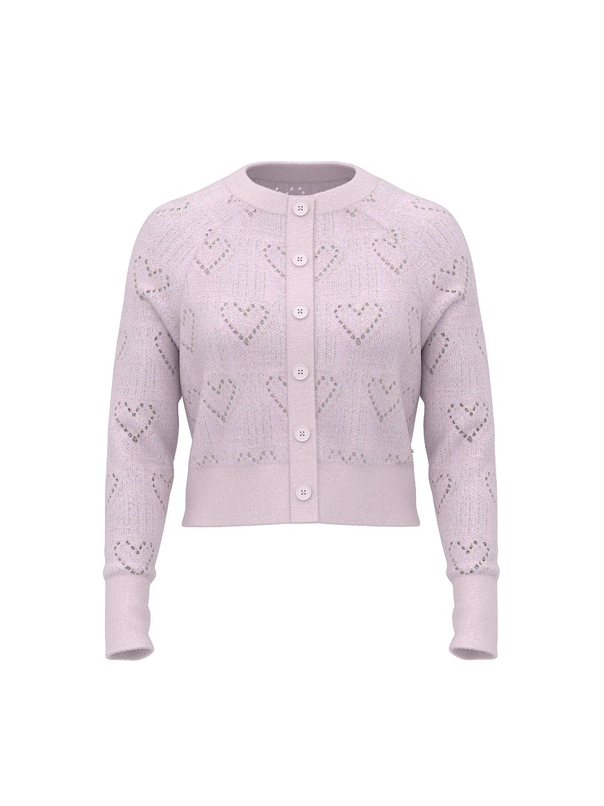 Buy Lady Cardigan, Pink Tulip Hearts - Order Sweaters online - PINK US
