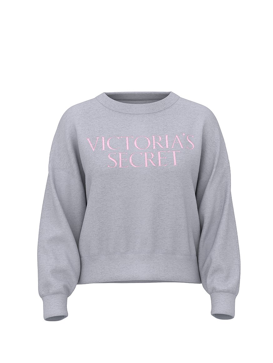 トップス VICK SWEAT CREW 100 Gray Buy Off-Duty Terry Crop Crewneck Sweatshirt, Medium Heather Grey