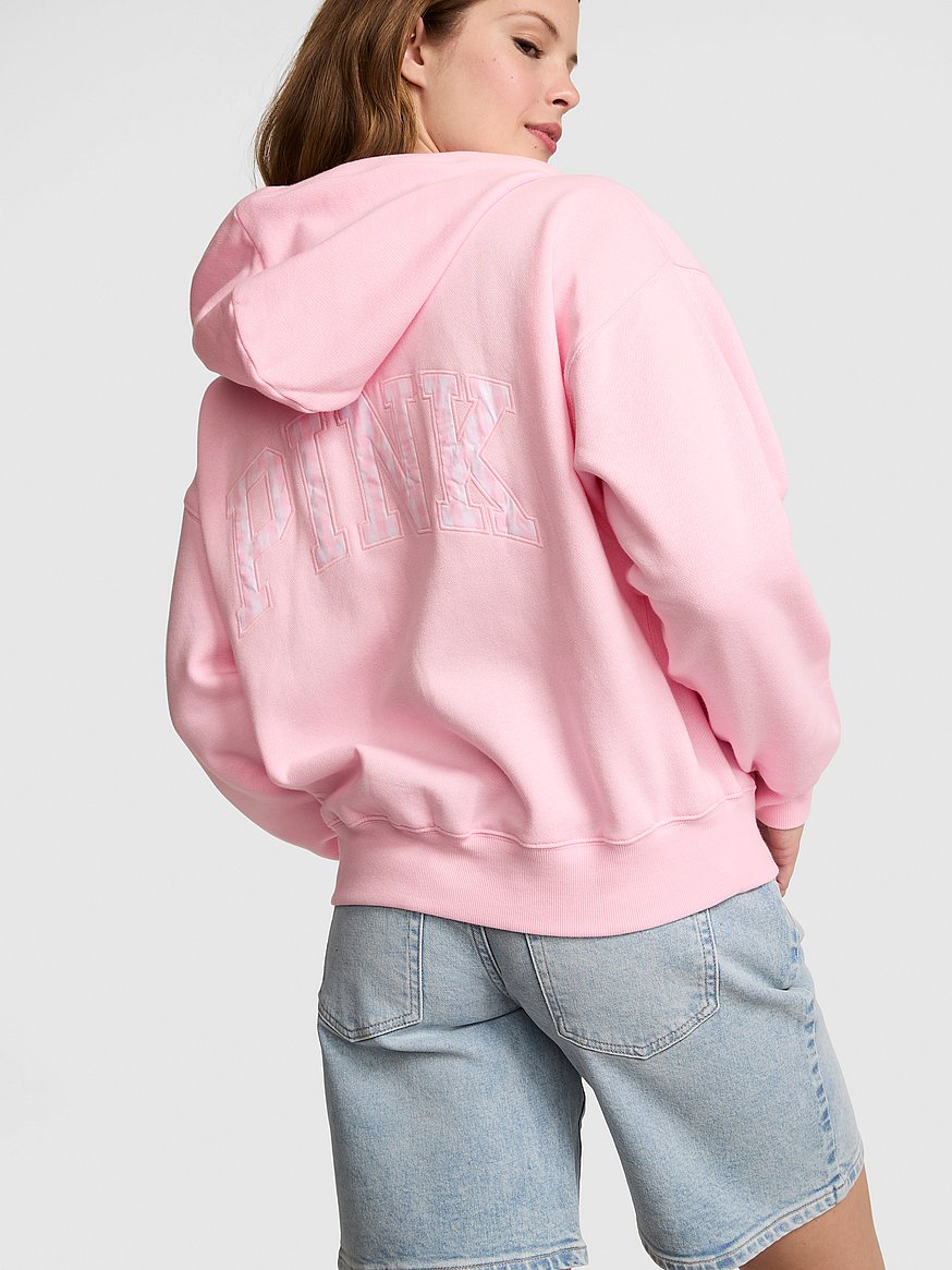Buy Campus Fleece™ Full-Zip Hoodie, Coconut Pink - Order Hoodies