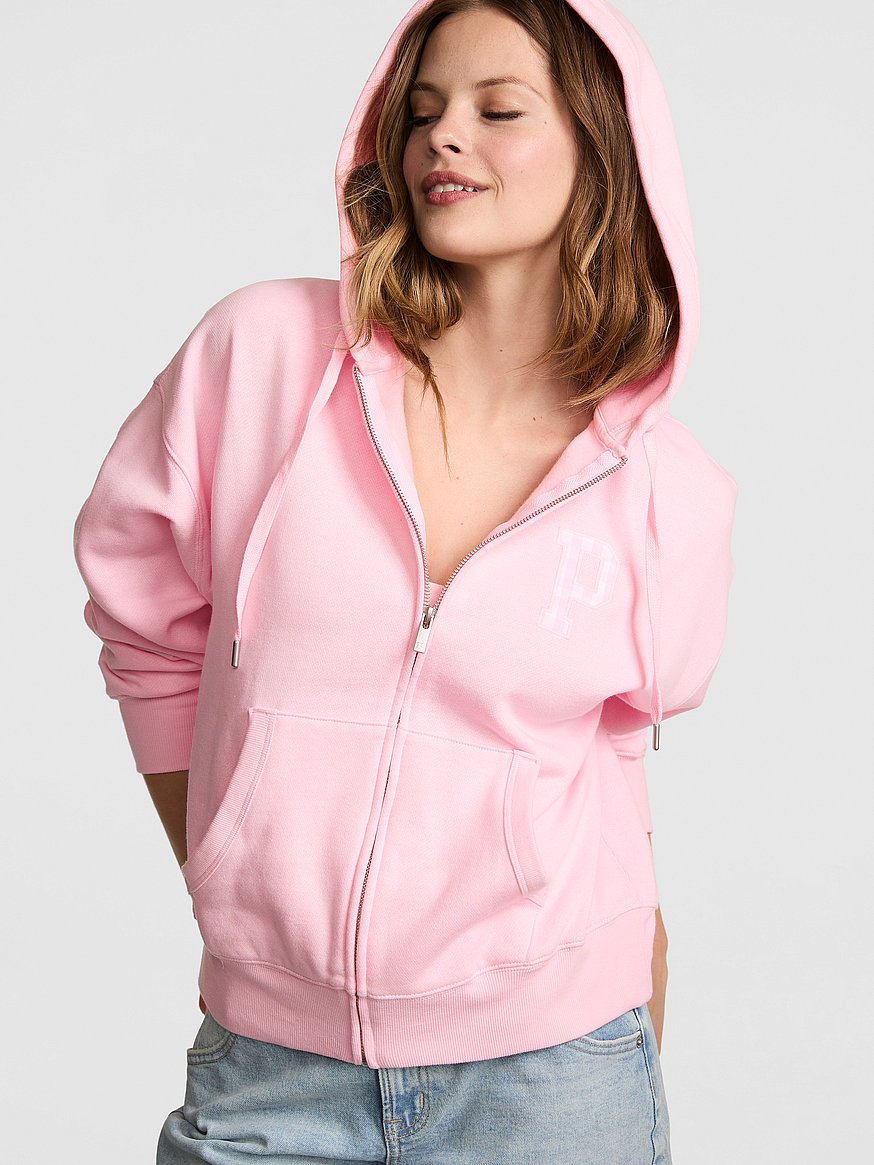 Buy Campus Fleece™ Full-Zip Hoodie, Coconut Pink - Order Hoodies