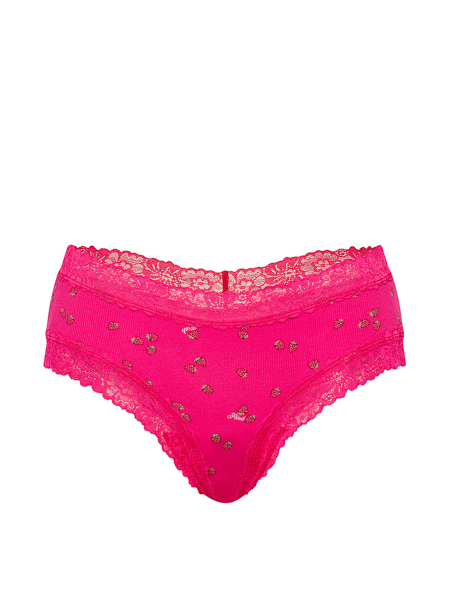 Buy PINK Wink™ Lace-Trim Cheeky Panty, Hot Stuff Strawberry Print