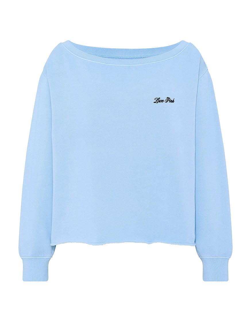 Buy Campus Fleece™ Rib Off-The-Shoulder Sweatshirt, Blue Dancer