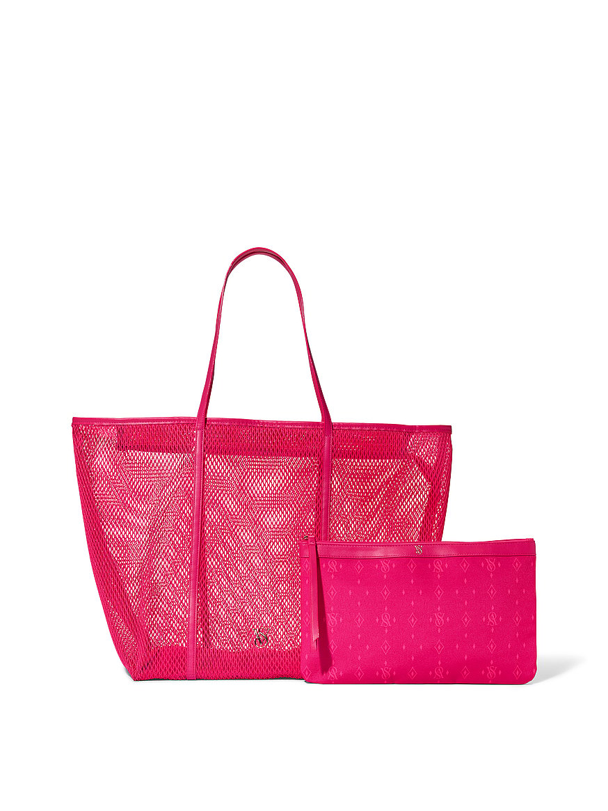 バッグ BoTT Mesh Pouch Set Pink Buy Mesh Tote and Pouch Set, Tote - Order Bags online - Victoria's