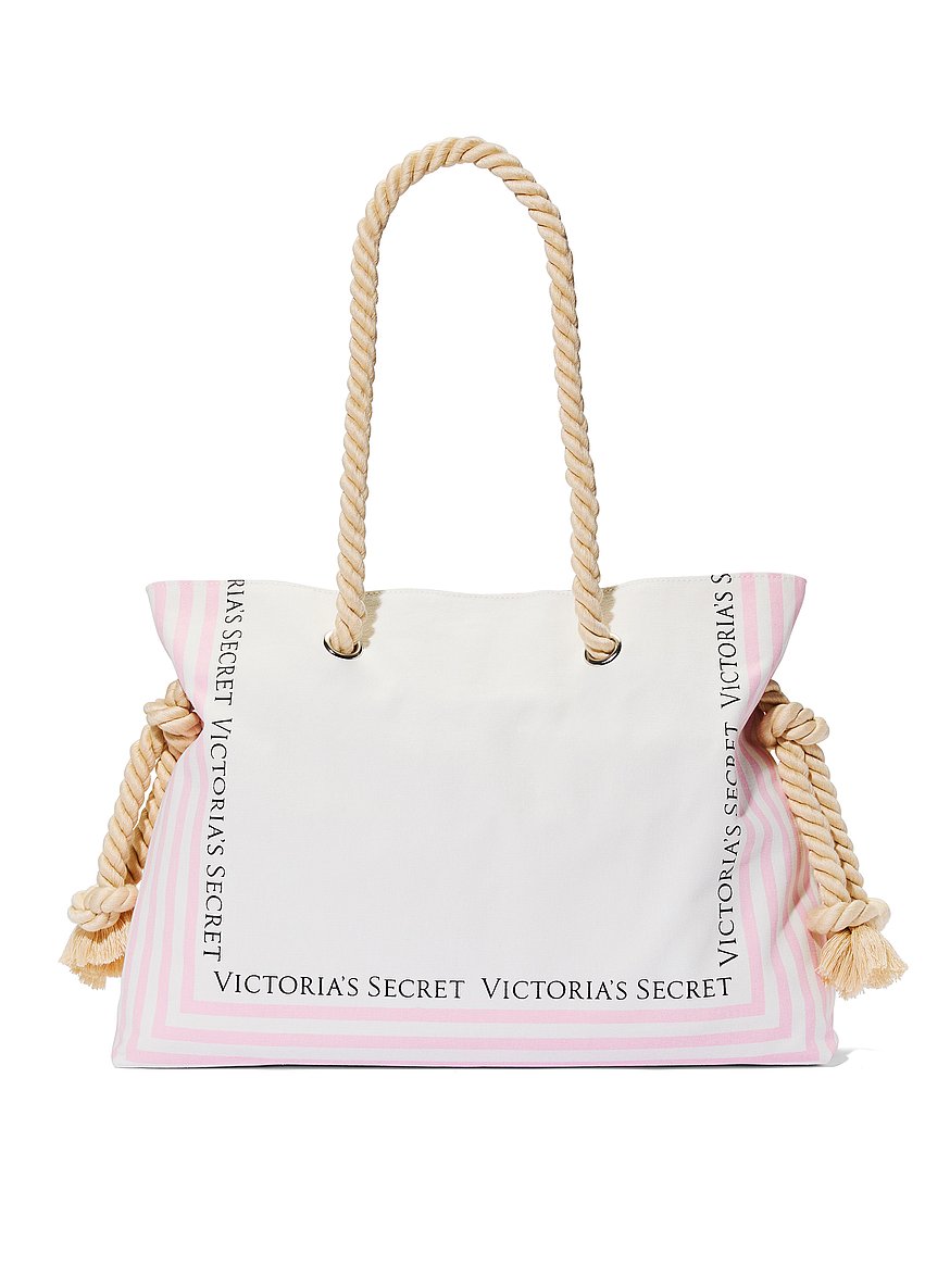 Buy Rope Handle Slouchy Tote Bag, Natural Canvas - Order Bags