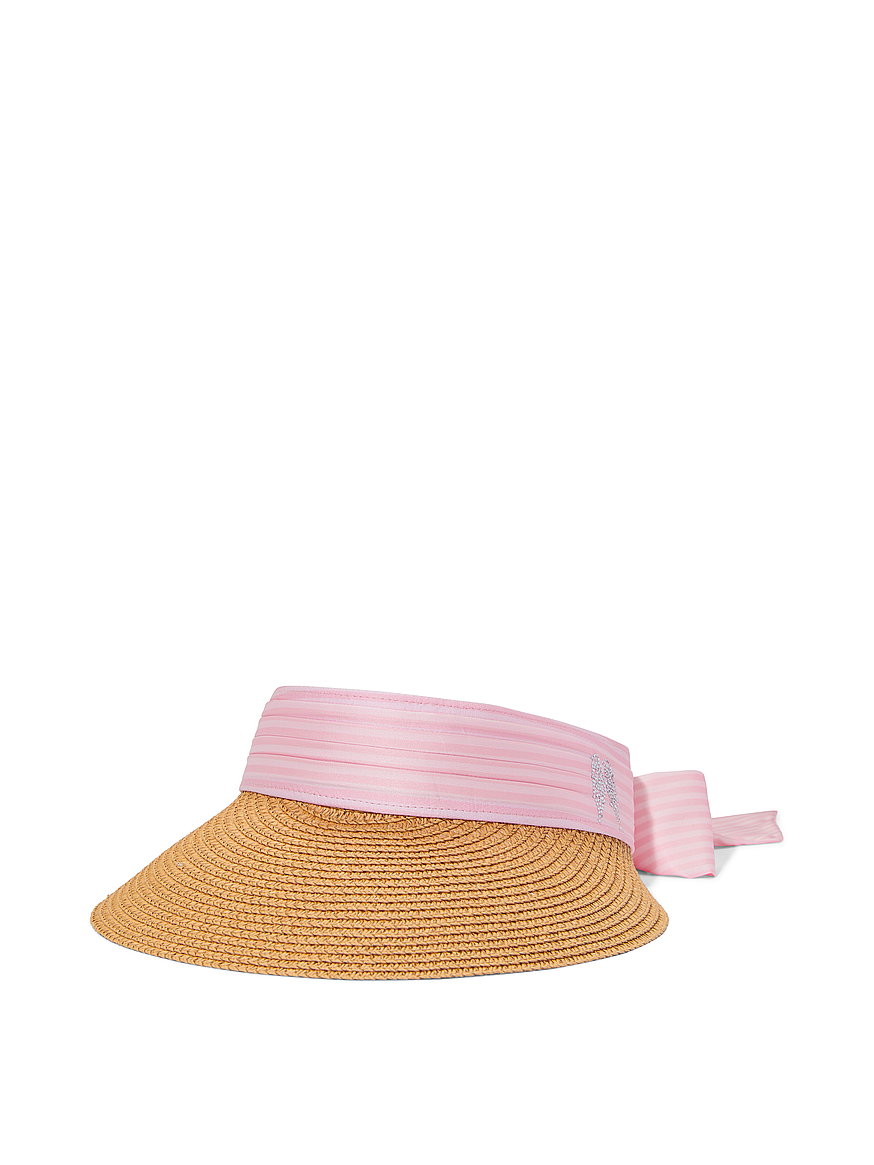 Victoria\'s Secret Herirage Stripe Straw Scarf Sun Visor Victoria main image 4