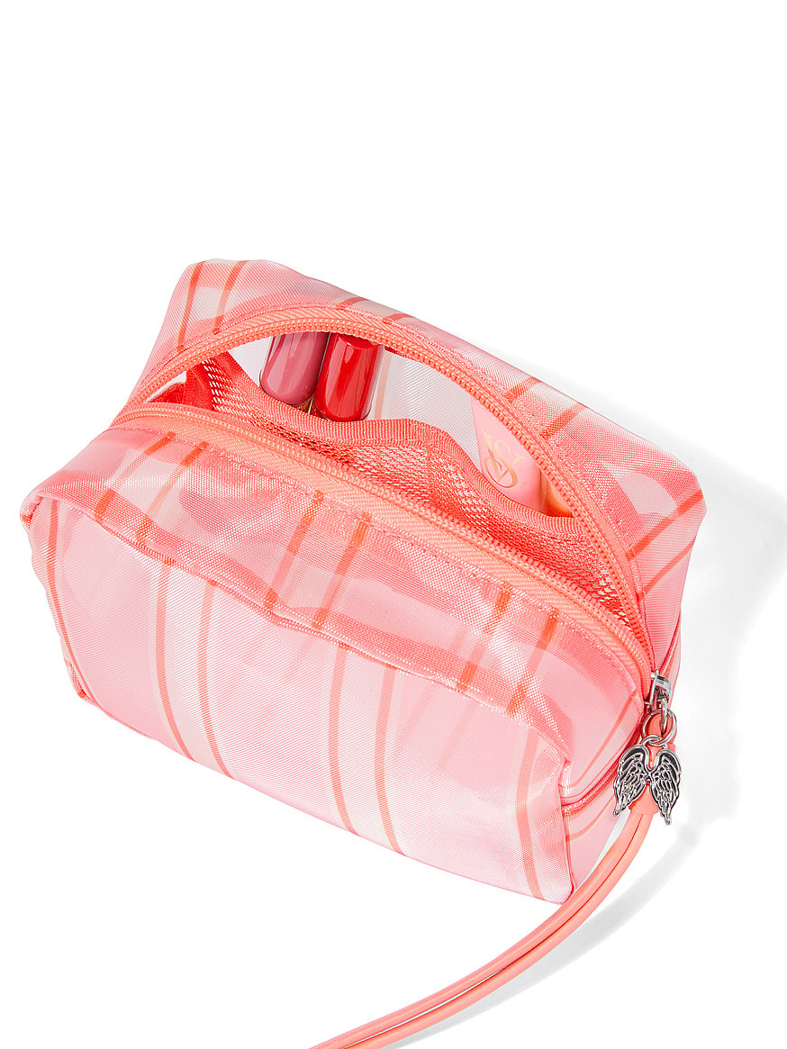 Buy Travel Makeup Bag, Coral Mesh - Order Cosmetic Cases online