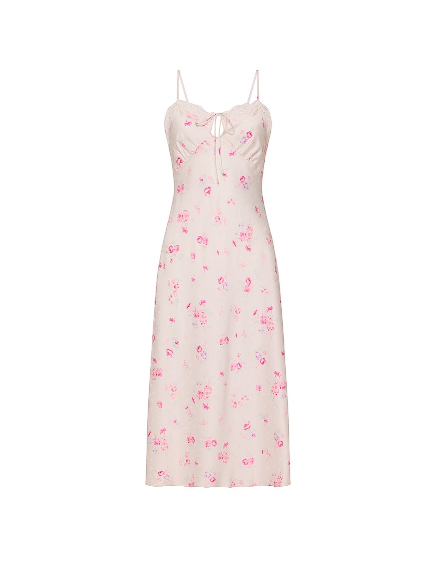 victoria secret butterfly lace slip dress Dream Angels Butterflies Jacquard Midi Slip Dress, Floral, XXL - Women's Slips