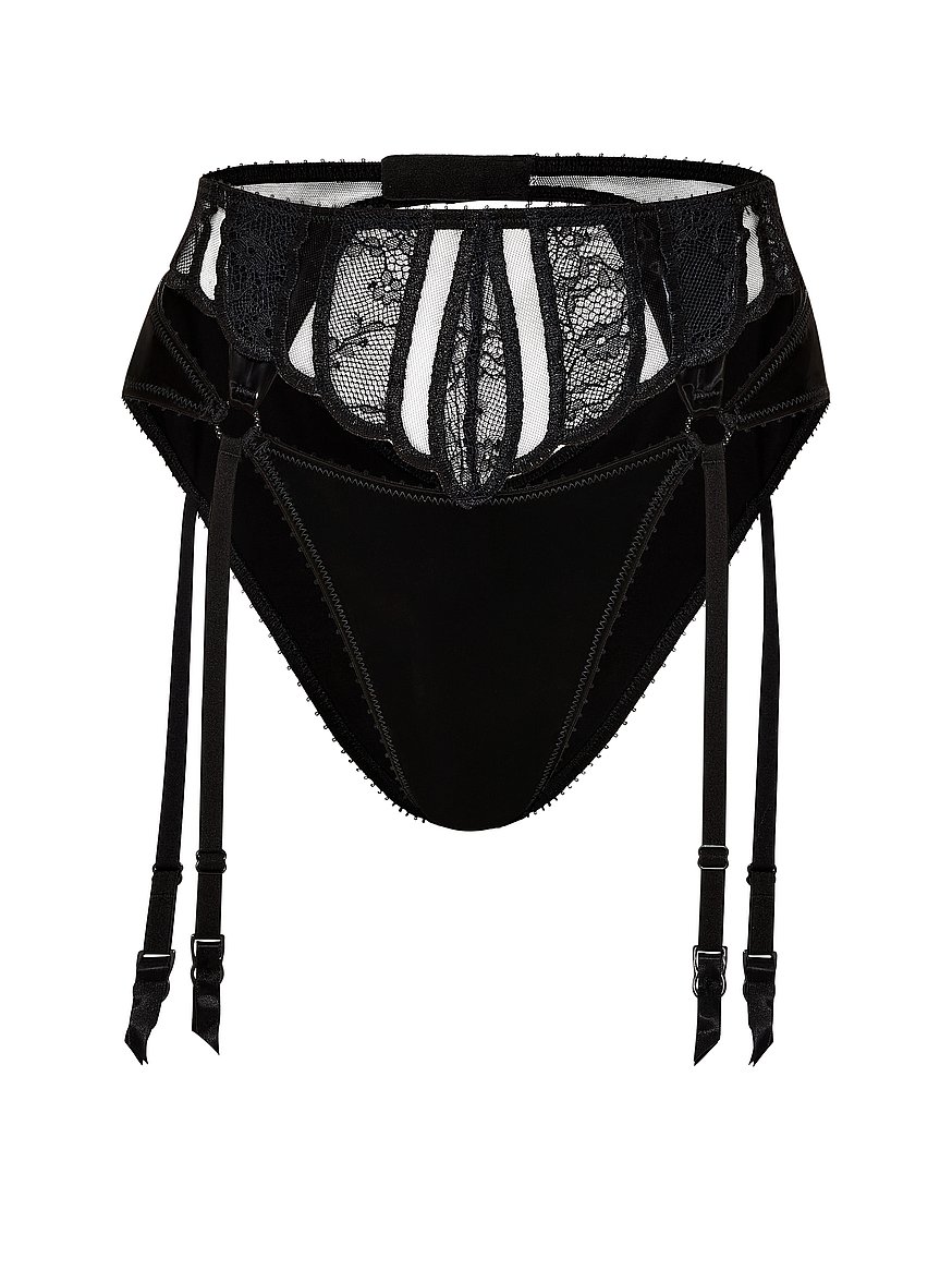 Buy Desire Lines Embroidery Garter Panty, Xray Embroidery - Order