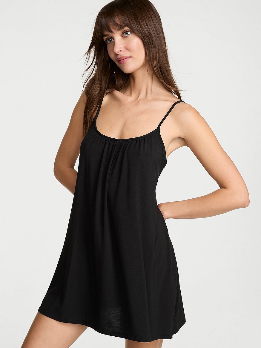 Buy SoSoft Modal Scoop Slip Dress, Black - Order Slips online - Victoria's  Secret US